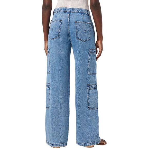 Hudson Jeans Womens  Cargo Sandlot Wide Leg Jean, Blue - Picture 2 of 4